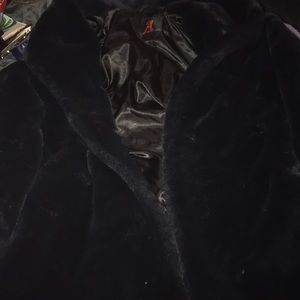 Faux black fur coat (fairly new)